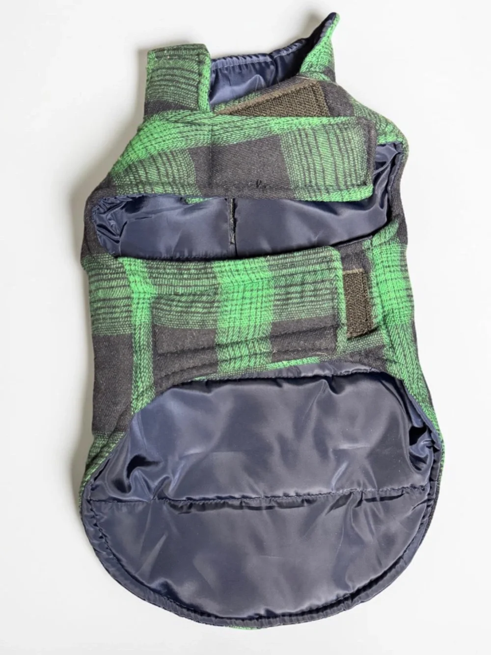 Kuoser Reversible Dog Winter Coat Small NWT Green Plaid Puppy Jacket